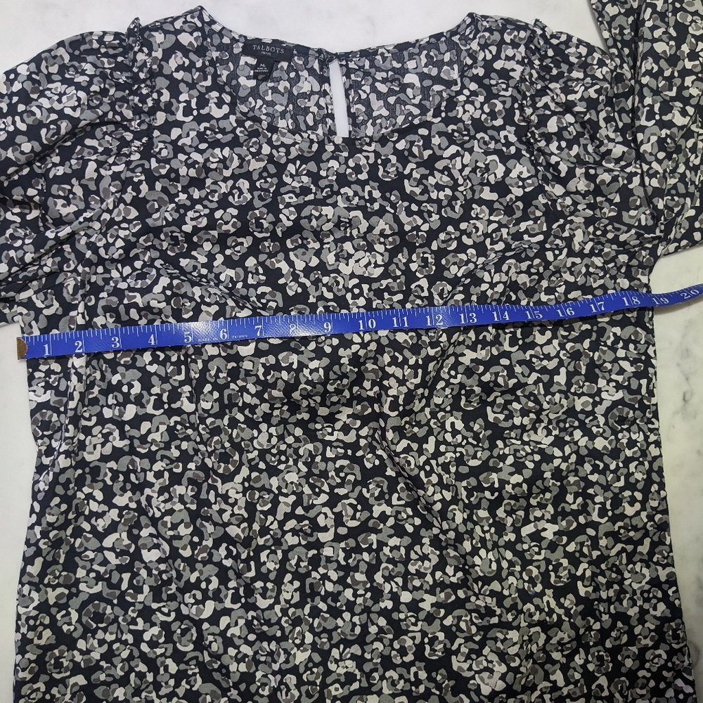 Talbots Top / Talbots Abstract Leopard Print - image 8